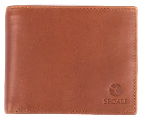 SEGALI Pánská kožená peněženka 1018 cognac