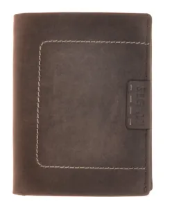 Pánská kožená peněženka SEGALI 50336 hnědá broušená kůže