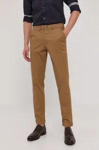 Kalhoty Selected Homme pánské, hnědá barva