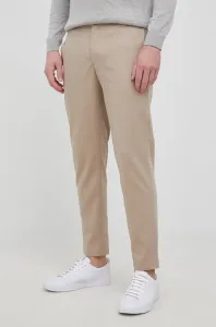Kalhoty Selected Homme pánské, béžová barva, ve střihu chinos #3288524
