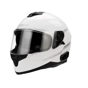 Moto přilba s integrovaným headsetem SENA Outride Shine White  lesklá bílá  S (55-56)