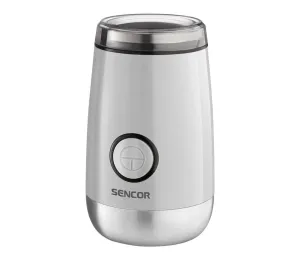 Sencor Sencor - Elektrický mlýnek na zrnkovou kávu 60 g 150W/230V bílá/chrom
