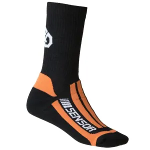 Ponožky SENSOR Treking Merino černo-oranžové - vel. 9-11 #1390820