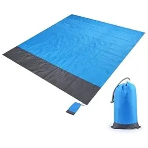 Senzanakupy Plážová/kempingová podložka s úchyty 210 × 200 cm modrá