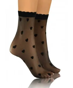 Sesto Senso Fashion vzor 04 pikot Dámské ponožky, UNI, černá