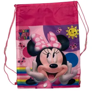 Setino Dětský stahovací batoh - Minnie Mouse růžový