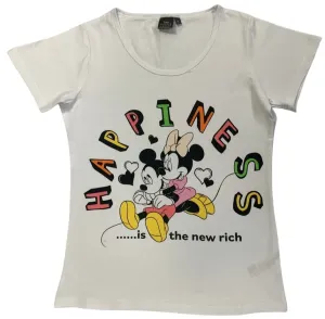 Setino Dámské tričko - Minnie Mouse Happiness šedé Velikost - děti: XS