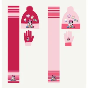 Setino Set - rukavice, čepice, šála Minnie Mouse Barva: světle růžová #3993920