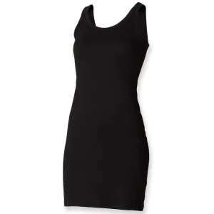 SF (Skinnifit) Dámské letní tílkové šaty - Černá | XL