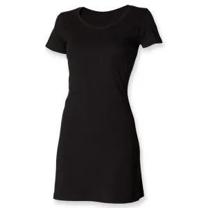 SF (Skinnifit) Dámské letní tričkové šaty - Černá | S #3799544