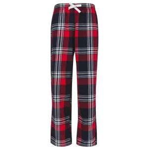 SF (Skinnifit) Dětské flanelové pyžamové kalhoty - Červená / tmavě modrá | 9-10 let #3799043