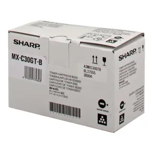 SHARP MX-C30GTB - originální toner, černý, 6000 stran