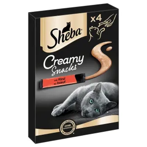 Sheba Creamy Snacks,  3 x balení, 2 + 1 zdarma! - Hovězí  (3 x 4 x 12 g)