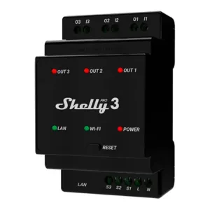 3-kanálové relé na lištu DIN Shelly Pro 3 WIFI