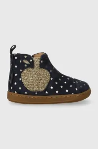Dětské semišové kotníkové boty Shoo Pom tmavomodrá barva #6054759