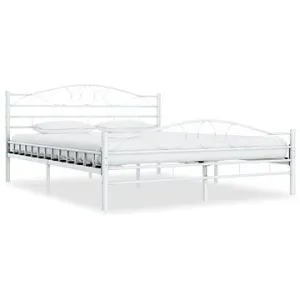 Rám postele bílý kovový 140x200 cm