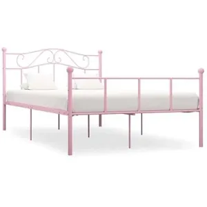 Rám postele růžový kov 140x200 cm #6174021