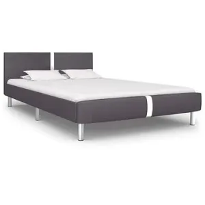 Rám postele šedý umělá kůže 140x200 cm