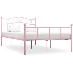 Rám postele růžový kov 160x200 cm #6166753
