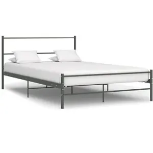 Rám postele šedý kovový 160x200 cm