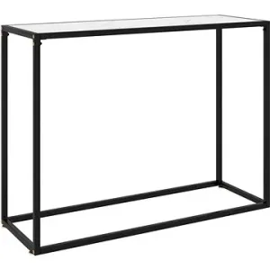 Konzolový stolek bílý 100 × 35 × 75 cm tvrzené sklo #6030690