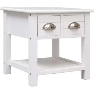 Odkládací stolek bílý 40x40x40 cm dřevo pavlovnie #5871205