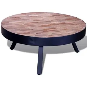 Konferenční stolek kulatý recyklované teakové dřevo