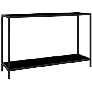 Konzolový stolek černý 120 × 35 × 75 cm tvrzené sklo #5890298