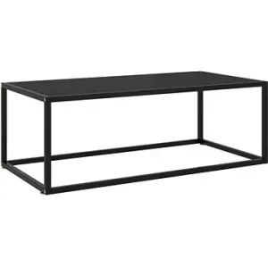 SHUMEE Konferenční stolek černý s černým sklem 100 × 50 × 35 cm , 322880