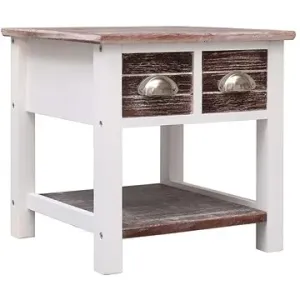 Odkládací stolek hnědý 40x40x40 cm dřevo pavlovnie