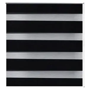 Roleta den a noc  Zebra  Twinroll 40x100 cm černá