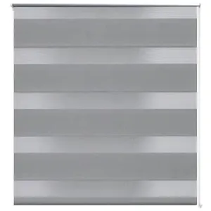 Roleta den a noc  Zebra  Twinroll 90x150 cm šedá