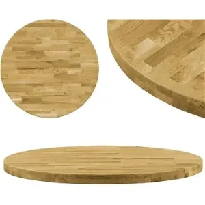 Stolní deska z masivního dubového dřeva kulatá 44 mm 900 mm