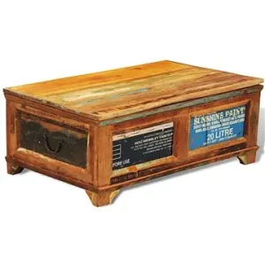 Konferenční stolek úložný prostor vintage recyklované dřevo