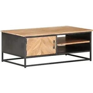 SHUMEE Konferenční stolek šedý 90 × 50 × 35 cm masivní akáciové dřevo, 323526