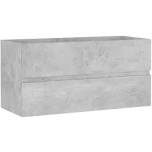 Skříňka pod umyvadlo betonově šedá 90x38,5x45 cm dřevotříska 804759