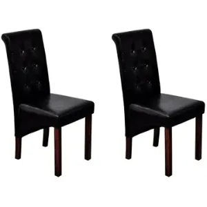 Jídelní židle 2 ks černé umělá kůže