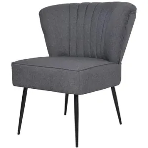 Koktejlová židle tmavě šedá textil