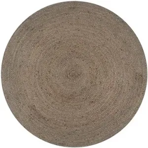 Ručně vyrobený koberec z juty kulatý 90 cm šedý