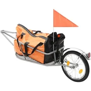 SHUMEE Přívěsný vozík za kolo s taškou, oranžový/černý