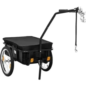 SHUMEE Vozík za kolo / ruční vozík, ocel, 155 × 60 × 83 cm, černý