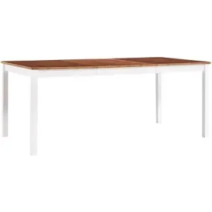 Jídelní stůl bílo-hnědý 180x90x73 cm borové dřevo