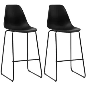 Barové židle 2 ks černé plast