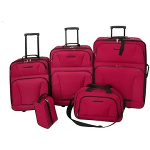 Shumee Pětidílný set cestovních kufrů, červený