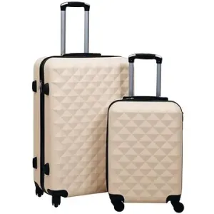 Shumee Sada skořepinových kufrů na kolečkách 2 ks, ABS, zlatá