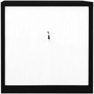 Skříň s posuvnými dveřmi černá a bílá 336431