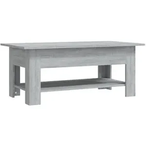 SHUMEE Konferenční stolek šedý sonoma 102 × 55 × 42 cm dřevotříska, 813075