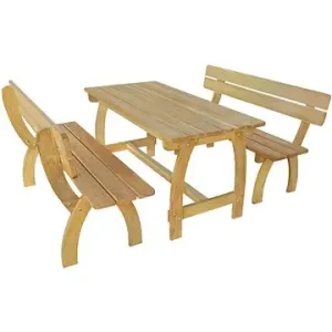 Pivní stůl se 2 lavicemi impregnované borové dřevo 273754