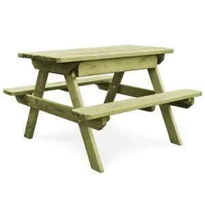 Piknikový stůl s lavicemi 90 x 90 x 58 cm impregnovaná borovice