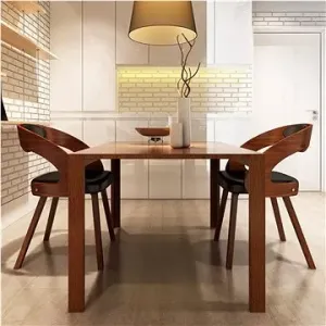 Jídelní židle 2 ks hnědé umělá kůže
